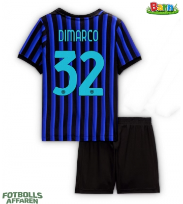 Inter Milan Federico Dimarco #32 Hemmaställ Barn 2025-26 Kortärmad (+ Korta byxor)
